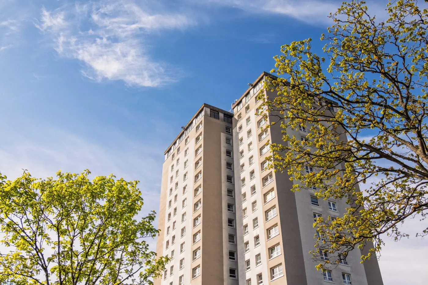 High Rise Flats In Spring